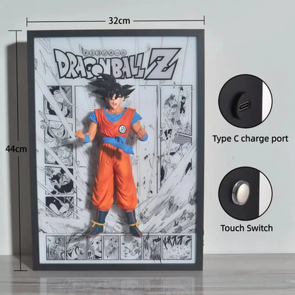 Goku 3D Anime Light Art Sculpture